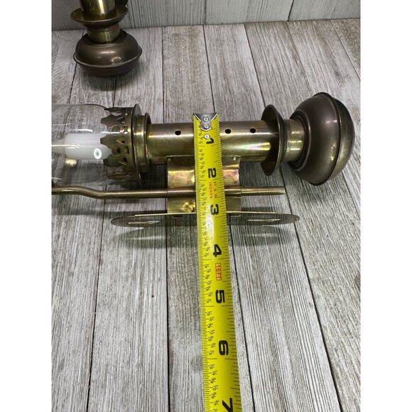 Vtg Interpur GWR Great Western Railway Brass Carriage Candle Lamps 13" Set of 2 - Picture 9 of 10
